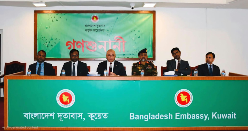 কুয়েত বাংলাদেশ দূতাবাসে প্রবাসীদের বিভিন্ন সমস্যা ও সমাধানে গণশুনানি অনুষ্ঠিত